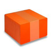 Tarjeta de color naranja 76/100