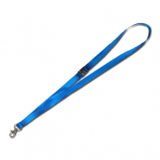 Cordón de gargantilla de poliéster satinado de seguridad de 15 mm con cierre de gancho de níquel